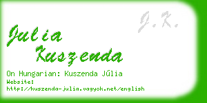 julia kuszenda business card